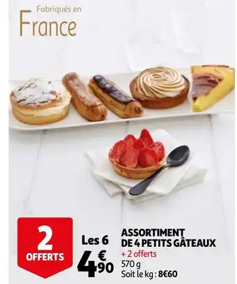 Auchan Assortiment de 4 Petits gâteaux offre