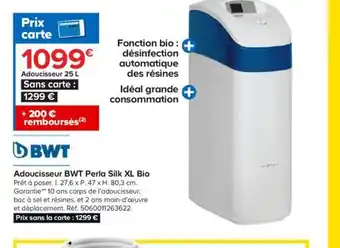 Adoucisseur BWT Perla Silk XL Bio