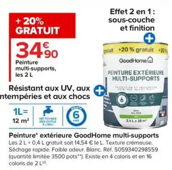 Castorama Peinture extérieure Goodhome Multi-Supports offre