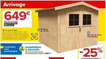 Castorama Abri En Sapin Du Nord offre
