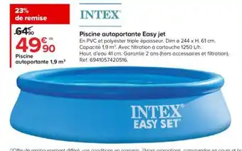 Castorama Intex Piscine Autoportante Easy Jet offre