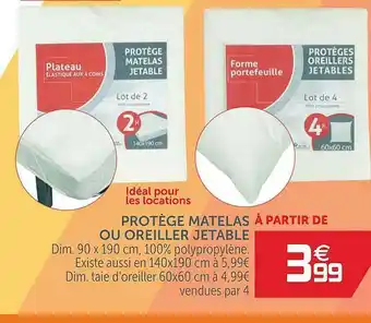 Gifi Protège Matelas Ou Oreiller Jetable offre
