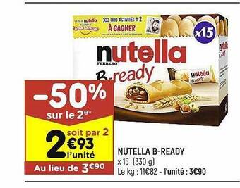 Leader Price Nutella B-ready offre