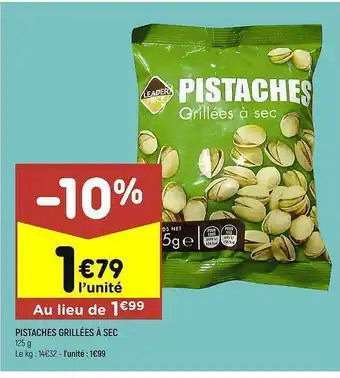Pistaches Grillées à Sec