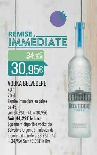 Match Vodka Belvedere offre