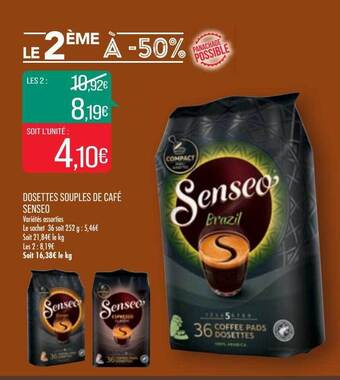 Match Dosettes Souples De Café Senseo offre