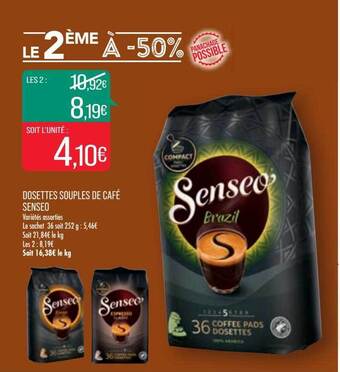 Match Dosettes Souples De Café Senseo offre