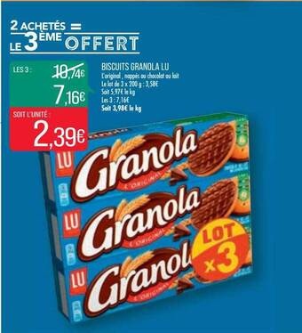 Match Biscuits Granola Lu offre