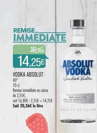 Match Vodka Absolut offre