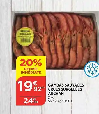 Gambas Sauvages Crues Surgelées Auchan