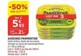 Maximarché Sardines Parmentier offre