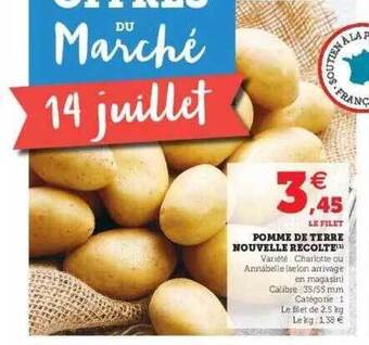 Super U Pomme De Terre Nouvelle Récolte offre