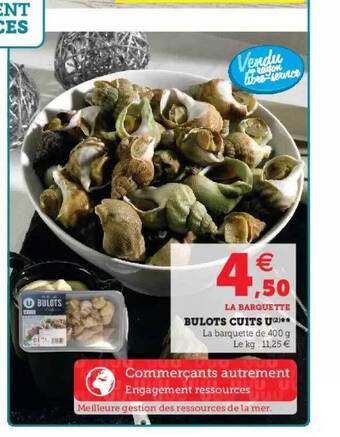 Super U Bulots Cuits U offre