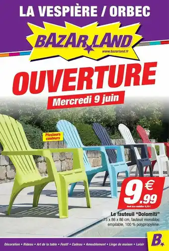 Bazarland Le Fauteuil offre