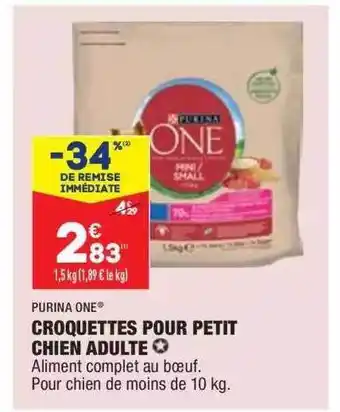 ALDI Purina One Croquettes Pour Petit Chien Adulte offre