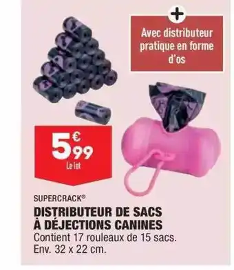 ALDI Supercrack Distributeur De Sacs à Déjections Canines offre