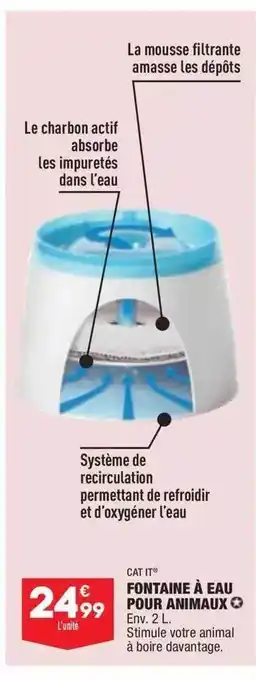 ALDI Cat It Fontaine à Eau Pour Animaux offre