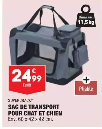ALDI Supercrack Sac De Transport Pour Chat Et Chien offre