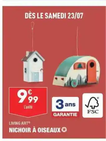 ALDI Living Art Nichoir à Oiseaux offre