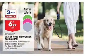 ALDI Supercrack Laisse Avec Enrouleur Pour Chien offre