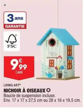 ALDI Living Art Nichoir à Oiseaux offre