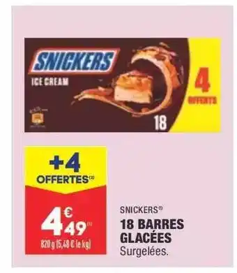 ALDI Snickers 18 Barres Glacées offre