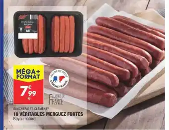 ALDI Boucherie St-clément 18 Véritables Merguez Fortes offre