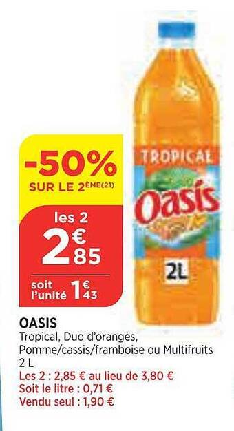 Bi1 Oasis offre