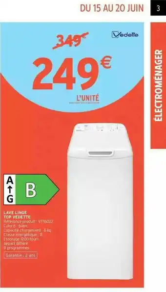 Intermarché Lave Linge Top Vedette offre