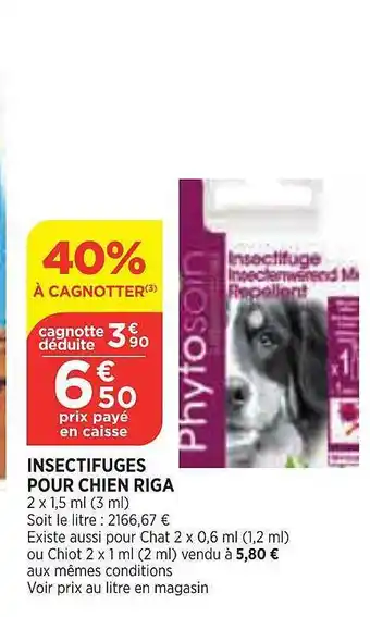 Bi1 Insectifuges Pour Chien Riga offre