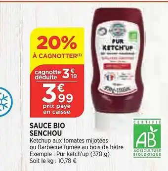 Bi1 Sauce Bio Senchou offre