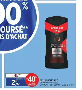 Intermarché Contact Gel Douche Axe offre
