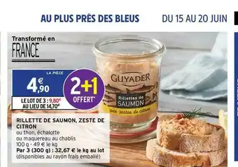 Intermarché Contact Rillette De Saumon, Zeste De Citron offre