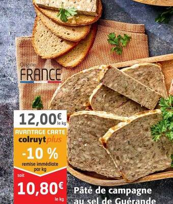 Colruyt Pâté De Campagne Au Sel De Guérande offre