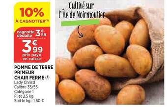 Bi1 Pomme De Terre Primeur Chair Ferme offre
