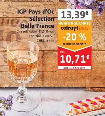 Colruyt Igp Pays D'oc Sélection Belle France offre