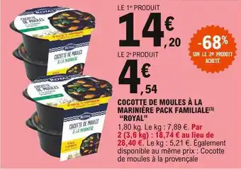 E.Leclerc Cocotte De Moules à La Marinière Pack Familiale offre