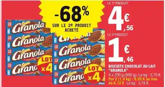 E.Leclerc Biscuits Chocolat Au Lait offre