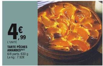 E.Leclerc Tarte Pêches Amandes offre
