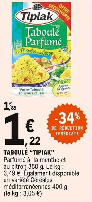 E.Leclerc Taboulé offre