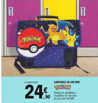 Promo Cartable 38 Cm Env. Pokemon chez E.Leclerc