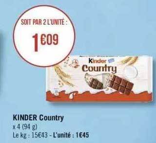 Géant Casino Kinder Country offre
