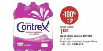 Géant Casino Eau Minérale Naturelle Contrex offre