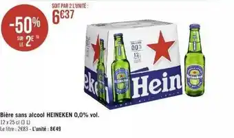 Géant Casino Bière Sans Alcool Heineken 0,0% Vol. offre