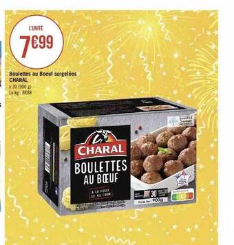 Géant Casino Boulettes Au Boeuf Surgelées Charal offre