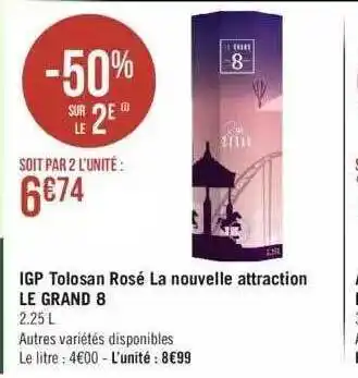Géant Casino Igp Tolosan Rosé La Nouvelle Attraction Le Grand 8 offre
