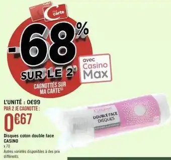 Géant Casino Disques Coton Double Face Casino offre