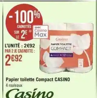 Géant Casino Papier Toilette Compact Casino offre