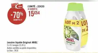 Géant Casino Lessive Liquide Original Ariel offre