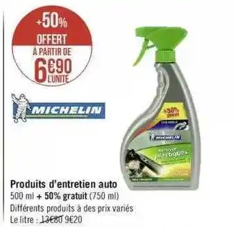 Géant Casino Produits D'entretien Auto Michelin offre